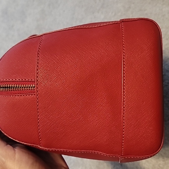 Tory Burch red Saffiano Bowling bag - Picture 5 of 9